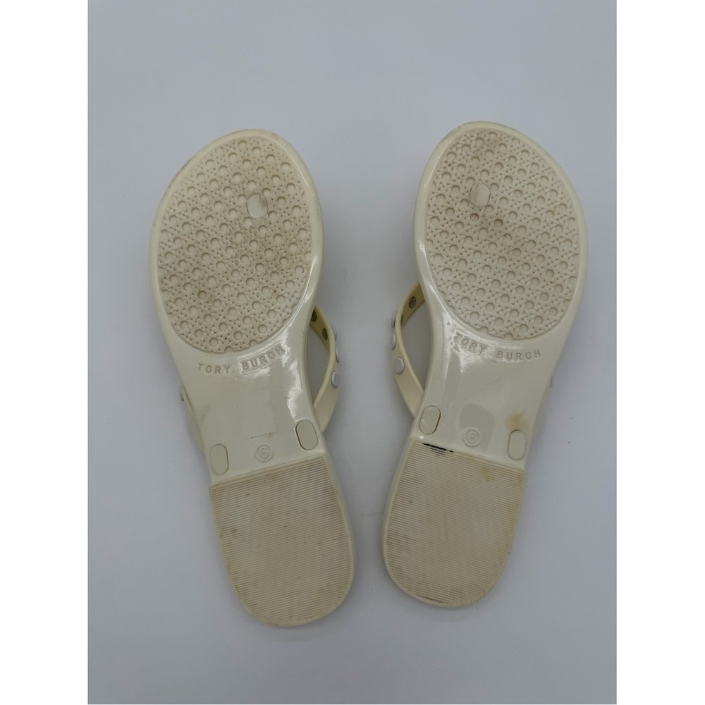 Tory Burch Cream Jelly Stud Flip Flop Sandals size 6 - Picture 7 of 9